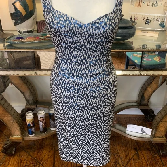 ❤️❤️ SOLD❤️❤️ Nicole Miller Boutique Exclusive - NWT - Splarking Blue - Picture 1 of 7